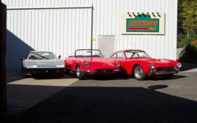 THREE VINTAGE FERRARI ON A FALL AFTERNOON